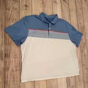 Blue and white Men's Polo Shirt/size 3XL